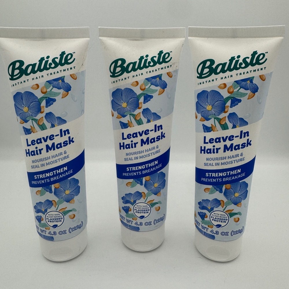 NEW Batiste Leave-In‎ Hair Mask 4.3oz 3-Pack Nourish & Strengthen